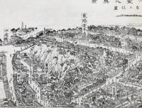 古地図「東京市神田駿河台之真景(東陽堂本店支店移転広告)」明治29年3月(1896) 石版画