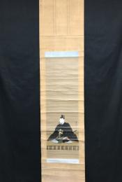 掛軸「鳥居元忠 画賛」明治 文廣拝写 模写 武将 下総矢作藩の藩祖 徳川家の家臣