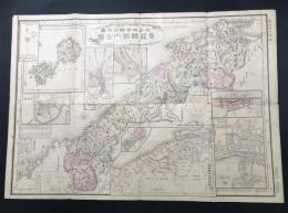 古地図「島根縣管内全圖」明治37年 大日本管轄分地図 後藤常太郎/著 両面 戦前