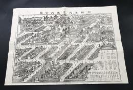 古地図「信州善光寺境名井全図」明治33年 石版刷り 青沼吉治郎/発行