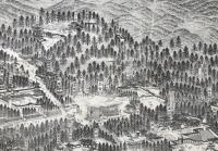 古地図「近江国長等山三井寺之図」明治35年 石版刷り 園城寺版 柳田暹/出版 滋賀県 戦前