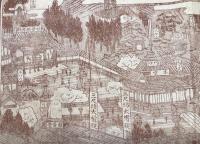 古地図「秋葉総本殿可睡斎之図」大正7年 石版刷り 園城寺版 鈴木延太郎/著 静岡県 曹洞宗 戦前