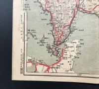 古地図「山口縣地圖」大正10年 大淵善吉編輯 駸々堂旅行案内部/出版 両面