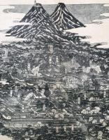 古地図「西国二十九番 丹後松尾寺真景」明治40年 杉本清健堂 海陸軍認可 鳥瞰図 京都府