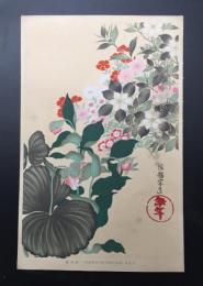 木版画 俵屋宗達「金鳥摹」伊年/銘 復刻版 大判