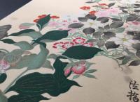 木版画 俵屋宗達「金鳥摹」伊年/銘 復刻版 大判