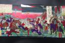 木版画 方円舎清親(小林清親)「甲佐戦争 鹿児島征討」明治10年 大判 3枚続き 彫工/彫銀 西郷隆盛 戦争画 錦絵 浮世絵 摺物 絵本