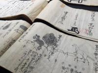 古文書「小笠原流軍用書」3部 天保15年(1844）高野杏順友尚/著 肉筆 横長本 秘伝書 資料