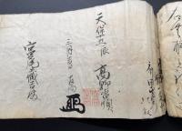 古文書「小笠原流軍用書」3部 天保15年(1844）高野杏順友尚/著 肉筆 横長本 秘伝書 資料