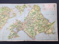 路線図「遊覧地案内 全国鉄道路線図」昭和30年版 毎日新聞社編 両面 国鉄 鉄道 電車 地図 表/EF58形