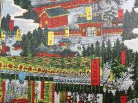 色彩版画「日光山真図/日光東照宮祭典行列略図」明治期 引札/道中記/鳥瞰図