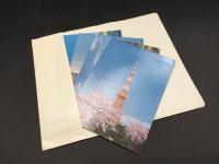 絵葉書 東京タワー 4枚袋入 TOKYO TOWER 日本電波塔 日本交通出版KK版 古写真 レトロ