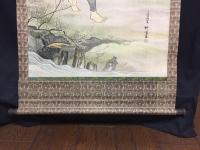 掛軸「二宮尊徳図」二宮金次郎 大正～昭和 印刷 大幅軸 絵本
