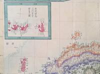 古地図 掛軸「大日本地図」明治10年 長埜縣褒賞章 本州/北海道/小笠原/琉球諸島 戦前 資料