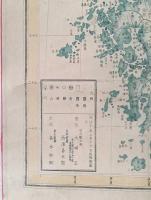 古地図 掛軸「大日本地図」明治10年 長埜縣褒賞章 本州/北海道/小笠原/琉球諸島 戦前 資料