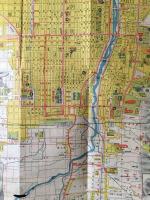 古地図「最新京都市街地図」大正12年 駄々堂旅行案内部/発行 両面印刷物７９×５４ 戦前