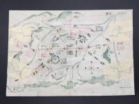 古地図「仲仙道関ヶ原驛」明治 彩色 鳥瞰図 一新講社