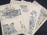 木版画 四代歌川広重「十五区版画」昭和7年 15枚揃 大判 現東京都 戦前