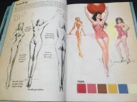 洋書 古書「How to Draw & Paint Pin-ups & Glamour Girls」デザイン アート スケッチ 絵画 英字 イギリス 128P