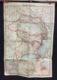 古地図「実測武相交通地図」大正10年3月 東京日日新聞/発行 53×78

