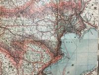 古地図「実測武相交通地図」大正10年3月 東京日日新聞/発行 53×78

