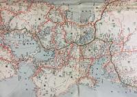 古地図「最新大日本鐡道地図」昭和5年 東京日日新聞/発行 78×108