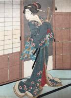 木版画 月岡芳年「近世人物誌 やまと新聞附録第十五 木戸翠香院殿」明治20年

