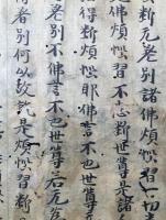 写経断簡 22行 平安～鎌倉 黄麻紙 肉筆 古筆 22×40