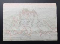 地図「筑波山登山案内図」多色刷 資料 18×26