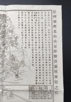 古地図 縁起「信州別所北向山厄除観音並七久里温泉図」明治26年 銅版画 鳥瞰図 案内図 古文書 袋入
