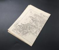 古地図「鎌倉江島名所旧跡全図」明治29年 石版摺 鳥瞰図 戦前 鎌倉江之島 相良国太郎/発行

