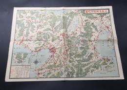 古地図「近畿名勝旅行図」大正6年 和楽路屋/著 戦前