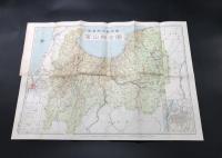 古地図「富山県(新日本分県地図)」昭和25年 日地出版 38×53 折込地図