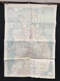 古地図「東北北部観光地図」昭和40年 塔文社/発行 36×51 両面