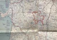 古地図「東北北部観光地図」昭和40年 塔文社/発行 36×51 両面