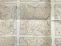 古地図「東北北部観光地図」昭和40年 塔文社/発行 36×51 両面