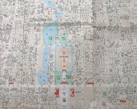 古地図「北京市街巷交通図」1984年 両面 74×52 中国