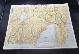 古地図「最新静岡縣交通遊覧地図」昭和13年 観光タイムズ社 46×63