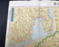 古地図「最新静岡縣交通遊覧地図」昭和13年 観光タイムズ社 46×63