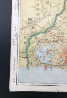 古地図「最新静岡縣交通遊覧地図」昭和13年 観光タイムズ社 46×63