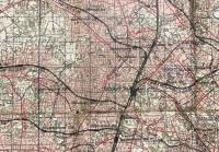 古地図「SUBURBAN AREAS AND TOKYO 東京及び近郊地域」英字 両面 米国極東陸軍地図局/発行 基地近郊 大型 資料