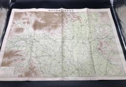 古地図「前橋高崎及宇都宮地方図」昭和9年 小林又七/著 20万分1 戦前 群馬/栃木/茨城/埼玉