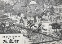 古地図「埼玉縣武州松山箭弓神社境内全図」明治29年 青山豊太郎/編 外袋付 鳥瞰図