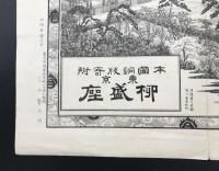古地図「埼玉縣武州松山箭弓神社境内全図」明治29年 青山豊太郎/編 外袋付 鳥瞰図