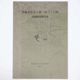 平城京左京八条一坊三・六坪　発掘調査報告書