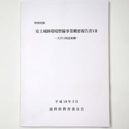 特別史跡　安土城跡環境整備事業概要報告書13　大手口周辺東側