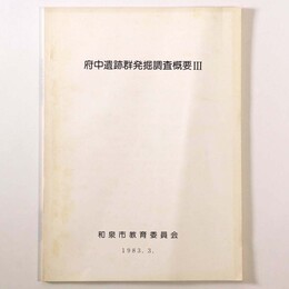 府中遺跡群発掘調査概要3