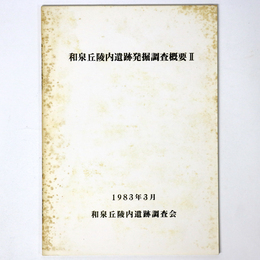 和泉丘陵内遺跡発掘調査概要2