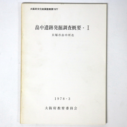 畠中遺跡発掘調査概要1　貝塚市畠中所在