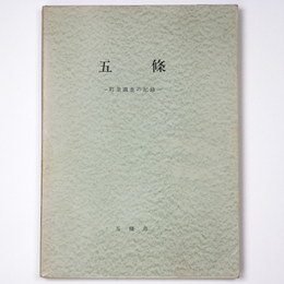 五條　町並調査の記録